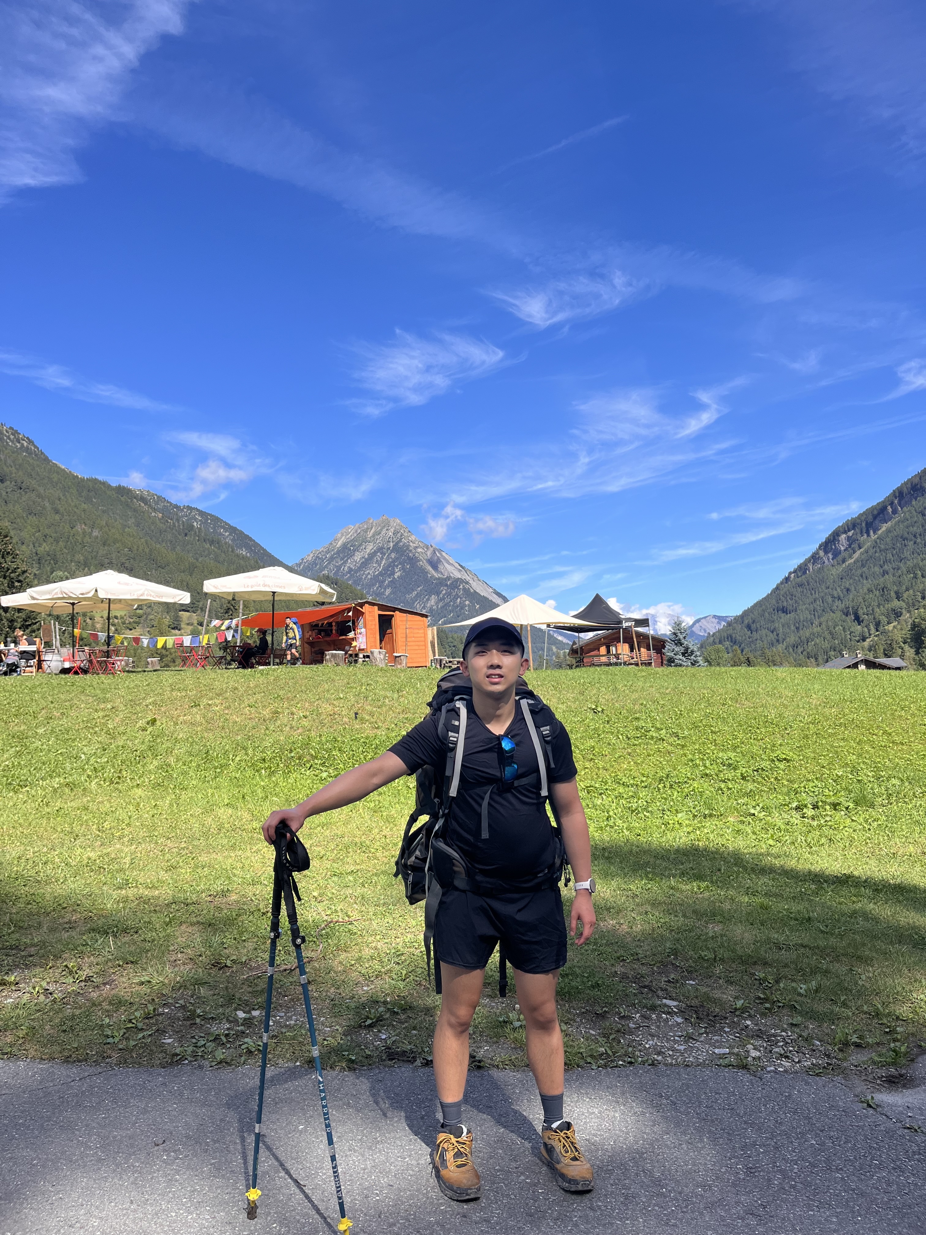 Stephen hiking in a scenic mountain valley